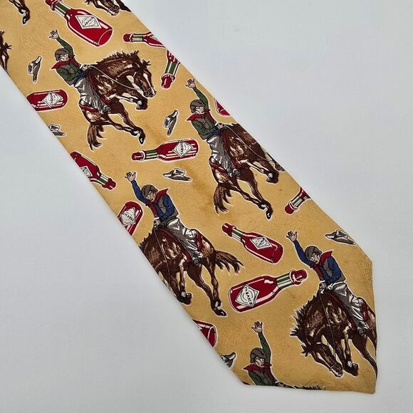 VTG Tabasco Rodeo Men's Silk Tie 4x58 - Picture 1 of 6